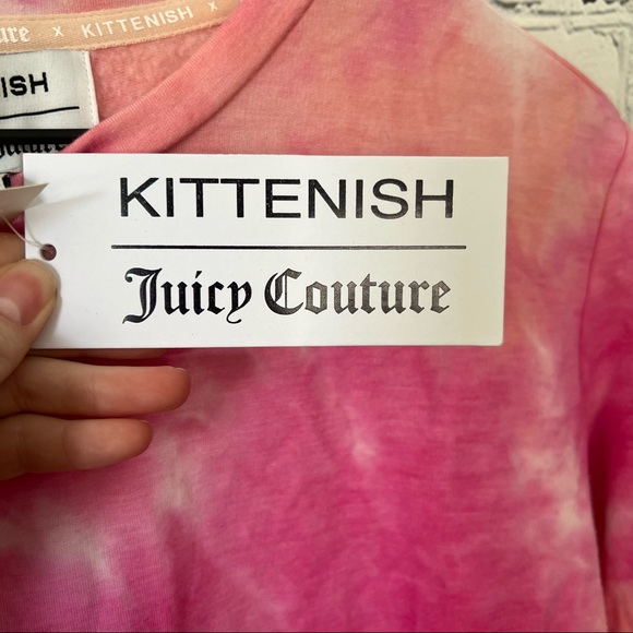 Kittenish x Juicy Couture Tie Dye Boxing Long Sleeve Top Pink Size Small NWT - Picture 11 of 13